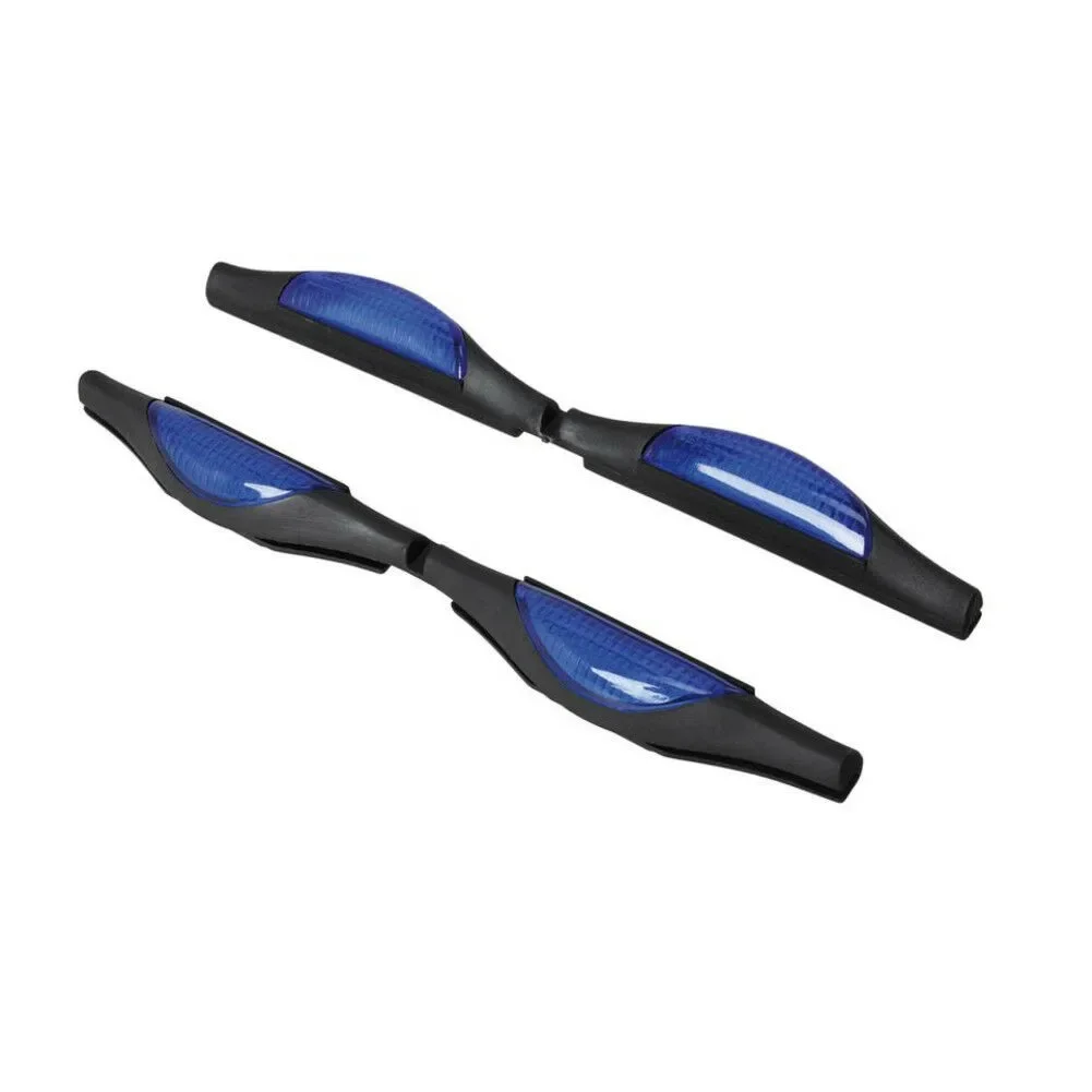 Set of 2 Blue Car Door Edge Protectors - Anti-Collision Reflectors & Scratch Guards