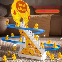 Popular Children 0-6 Years Old Yellow Duck Climbing Ladder, Children's Baby Head Up Practice Slide, Track Car Puzzle Toy 1