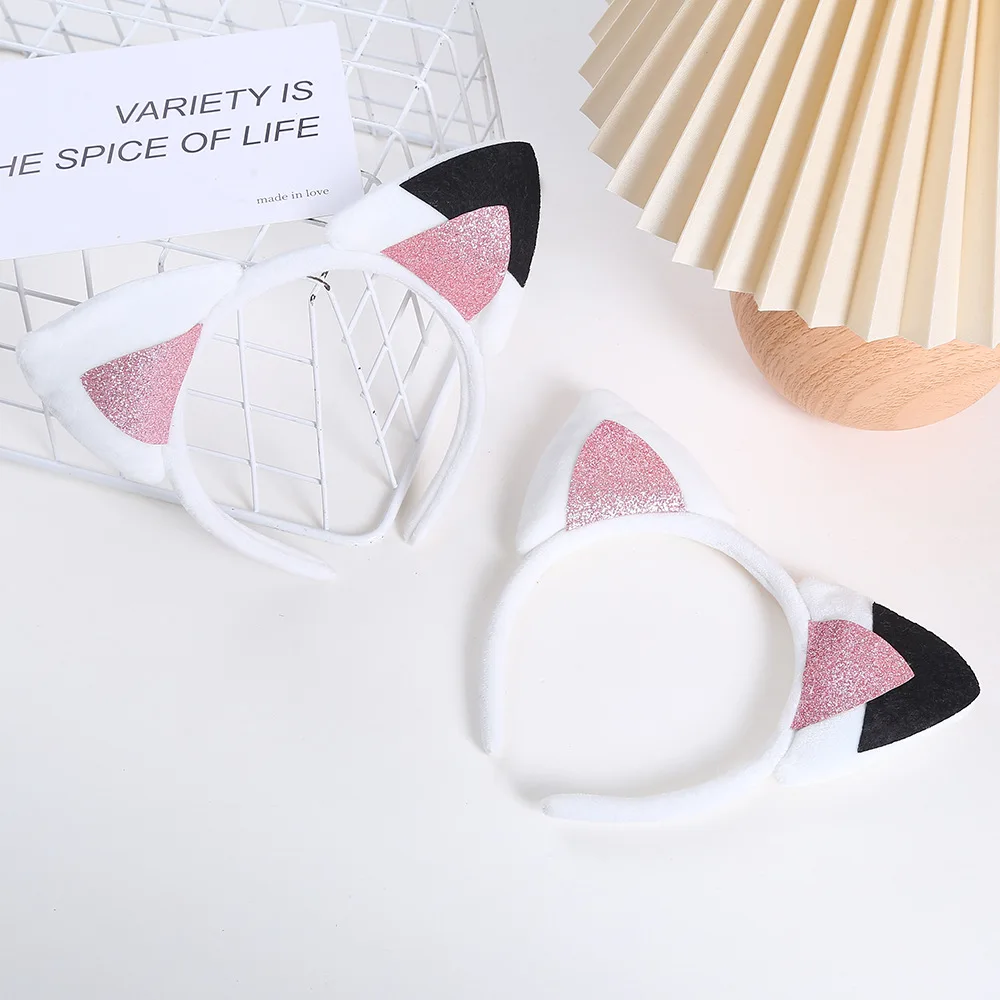 Cute Girls Cat Ears Headband Gabby Kawaii Headwear For Kids Toddler Halloween Party Accessories Dollhouse Hairhoop Birthday Gift
