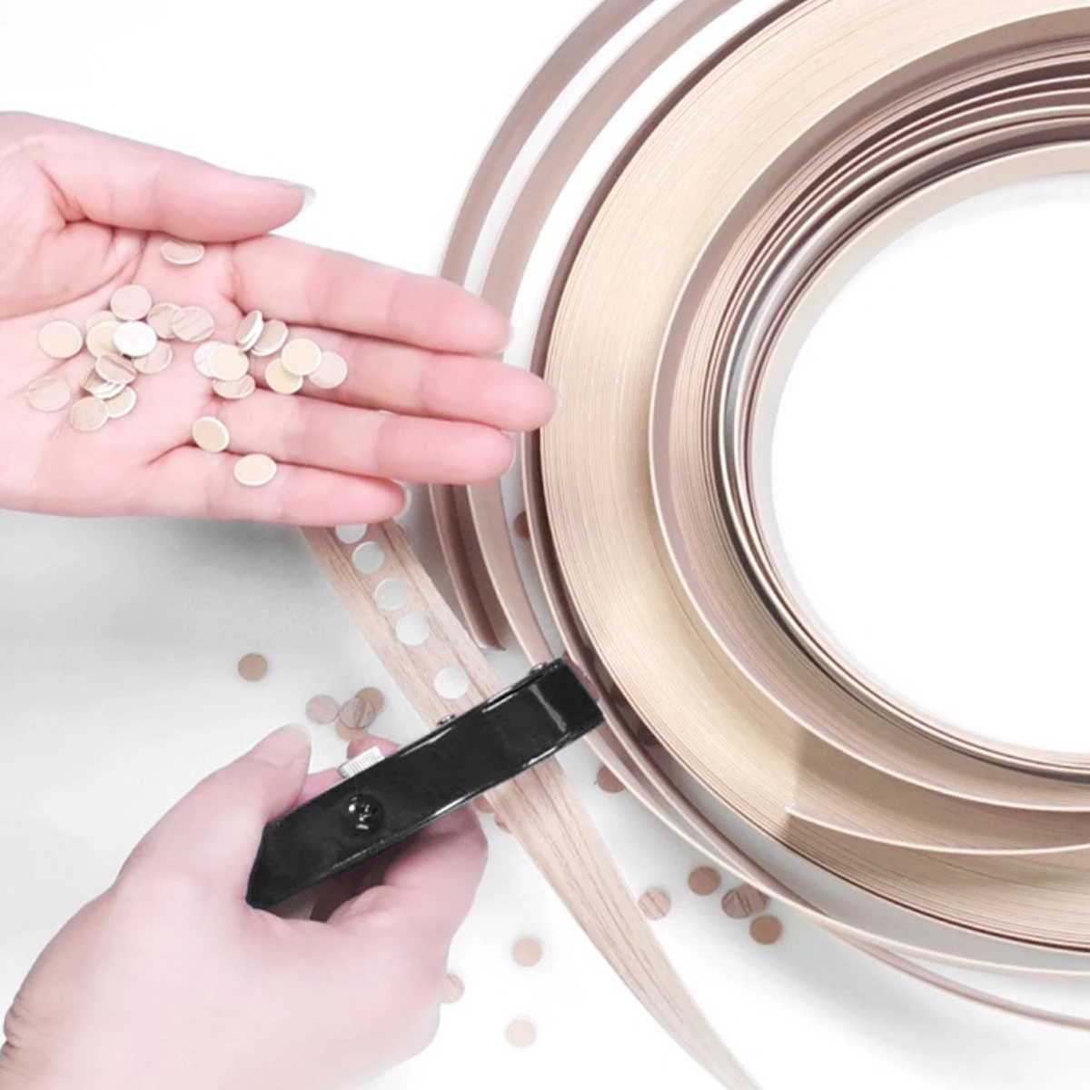 Single Hole Paper Punching Tool 3/8inch Hole Puncher Portable Handheld Long Punch Tool for Paper Cards Plastic Cardboard Metal