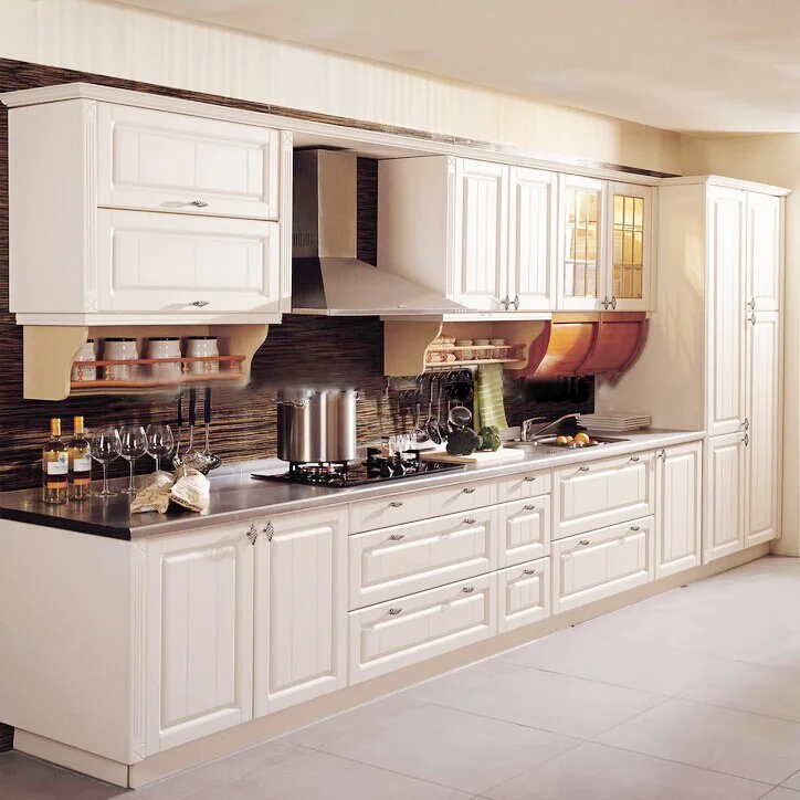 Whole Home Design Solid Wood High Quality Luxurious European Style Kitchen Cabinets Modular Cupboards Made In China