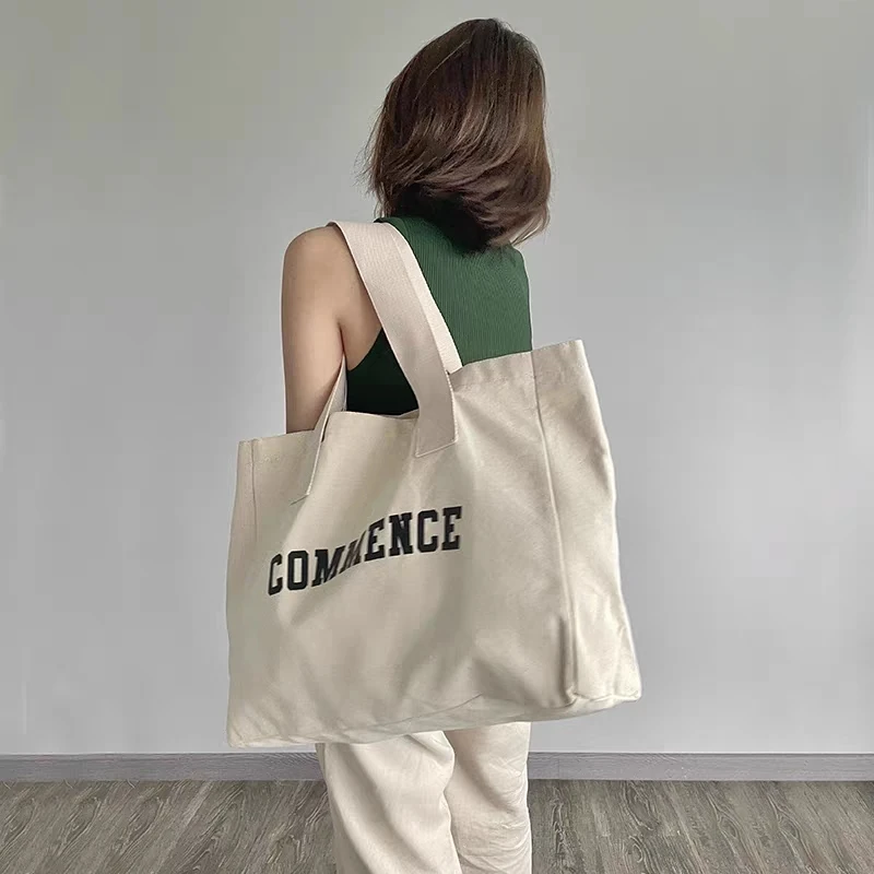 Canvas Shopping Bags 100pcs Cotton Canvas Tote Bag Webbing Handle
