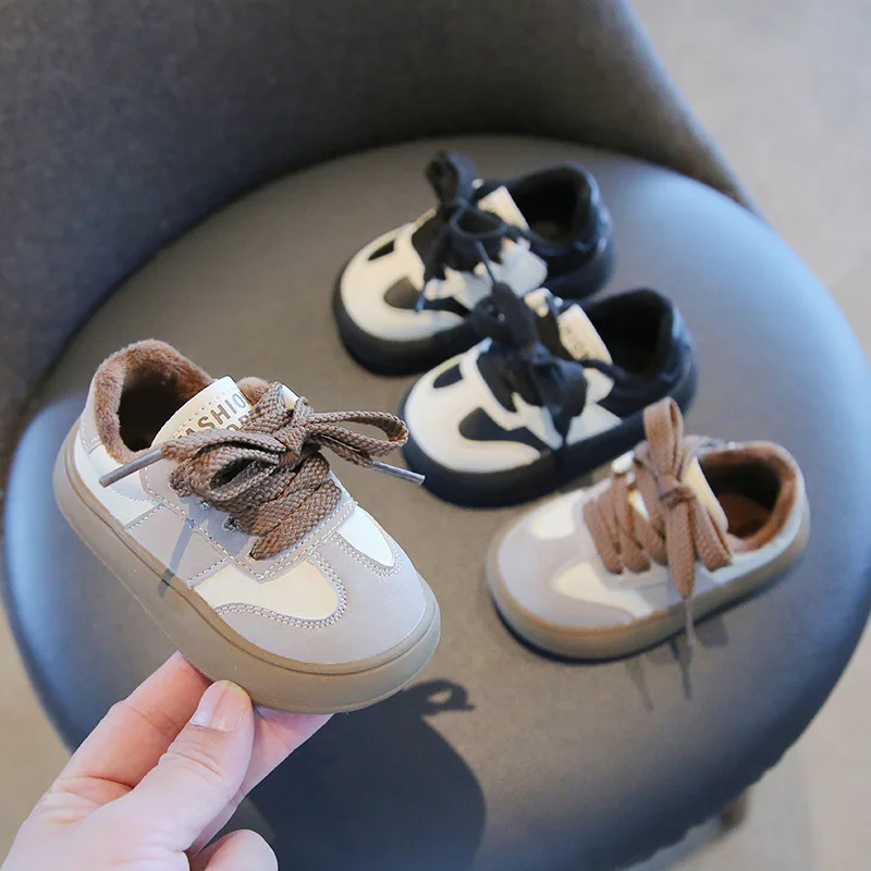 

Kids Walking Shoes Winter Baby Boys Casual Shoes Girls Warm Toddler Shoes Plush Sneakers
