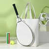 White Tennis Bag Female Single Shoulder Bag Portable Tennis Racquet Bag Tenis Large Capacity Canvas Tennis Racket Bag Waterproof 5