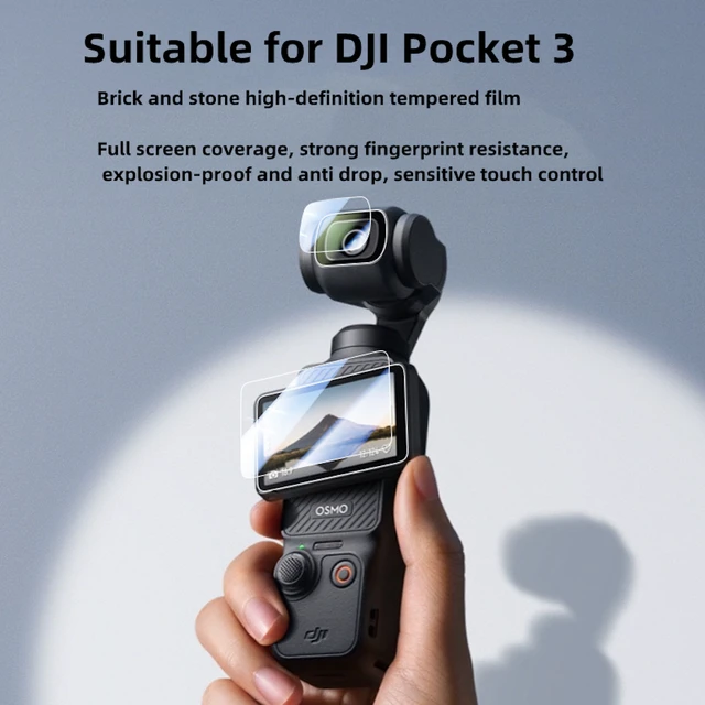 Verre trempé HD 9H pour DJI OSMO Pocket 3, protecteur d'écran pour DJI Pocket 3, objectif de caméra à cardan, accessoires en verre de protection 6