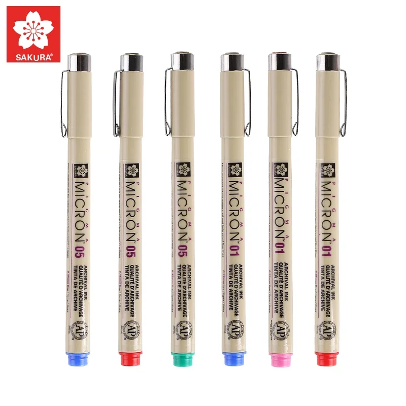 

1pcs SAKURA Micron Pen 0.25mm 0.45mm Liner Marker Pen Watercolor Markers for Professional Drawing Sketch Manga Art Supplies