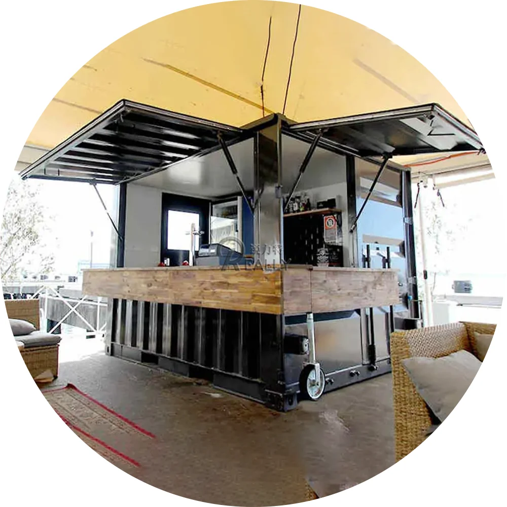 Cina Prefabbricato Duplex Spedizione Mobile Ristorante Container Bar Modulare Portatile Flat Pack Casa Moderna Casa Tetto All'Interno Del Design