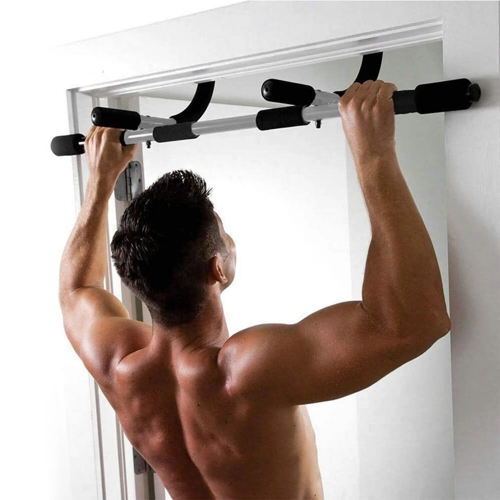 Indoor Door Pull Up Chin‑Up Trainer Horizontal Bar Arm Training Exercise Fitness Equipment