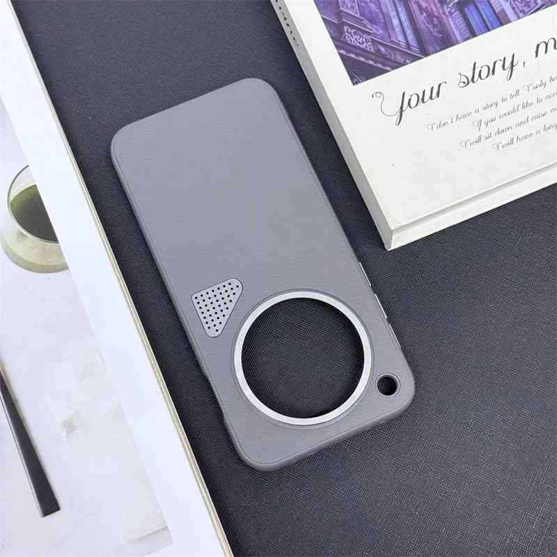 Luxury Lychee Skin Leather Shockproof Cooling Phone Case, Compatible with OPPO Finds X Series