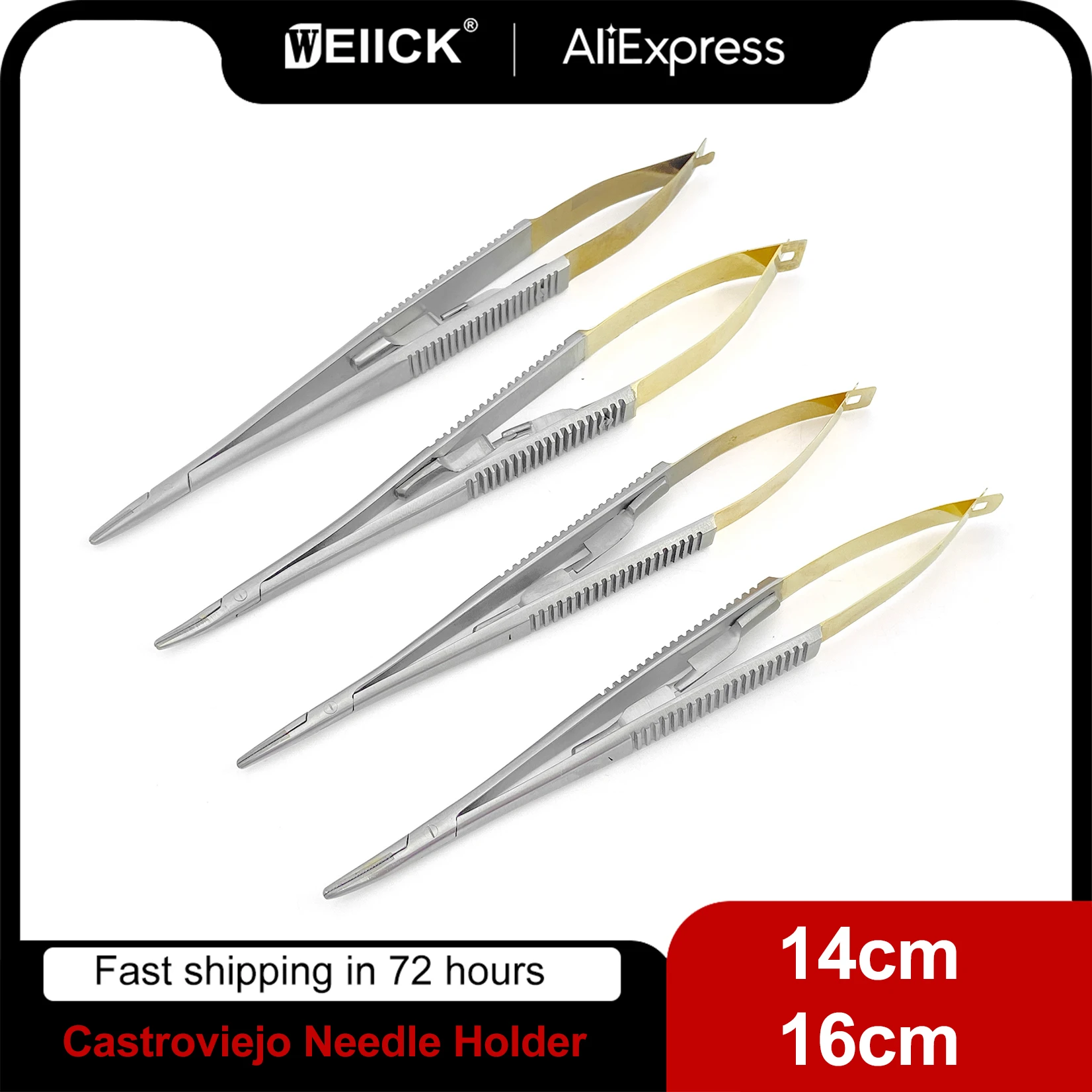WellCK 14cm/16cm Castroviejo Needle Holder Dental Orthodontic Implant