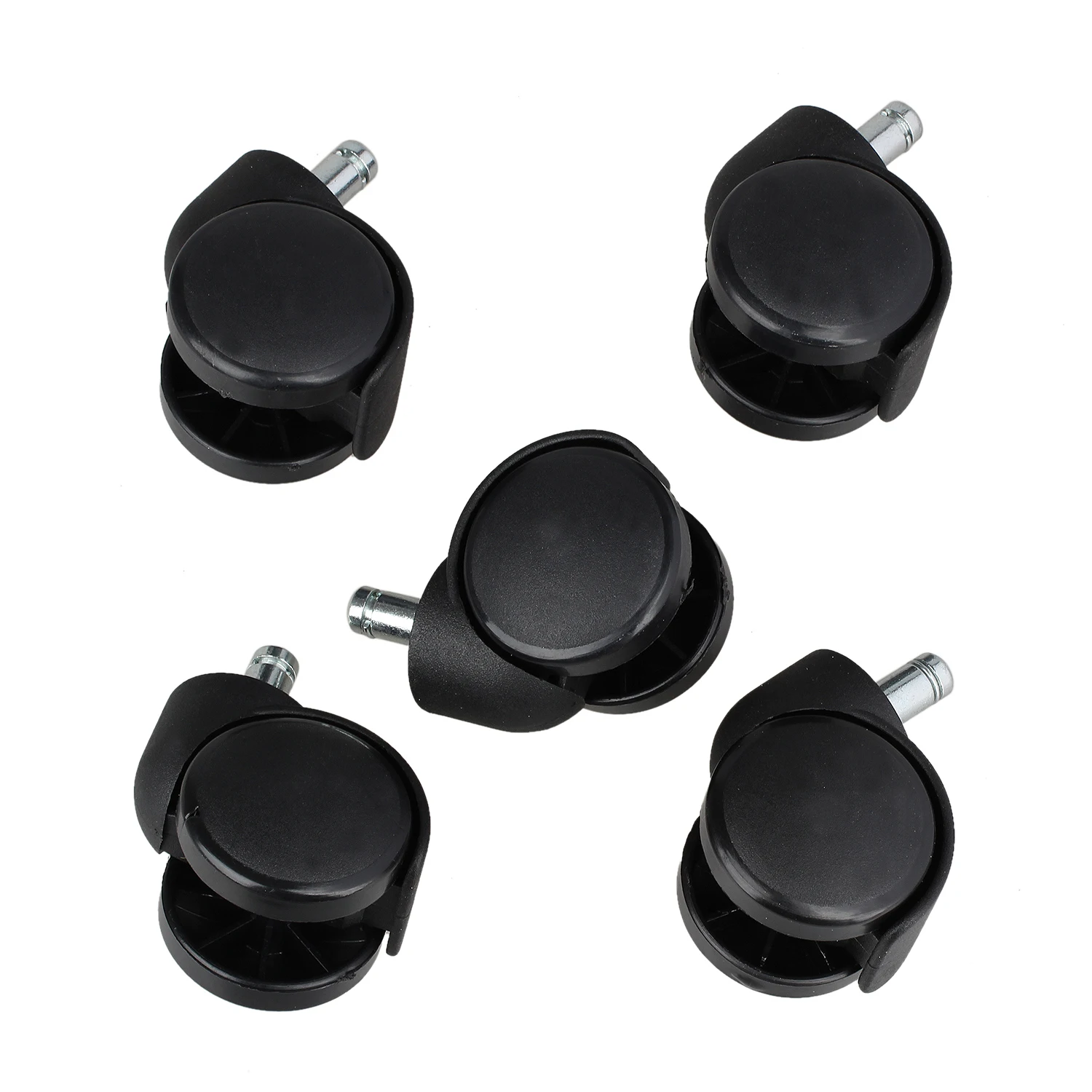 

5 x Replacement Office Computer Chair Stem Swivel Castors Casters Wheels Black