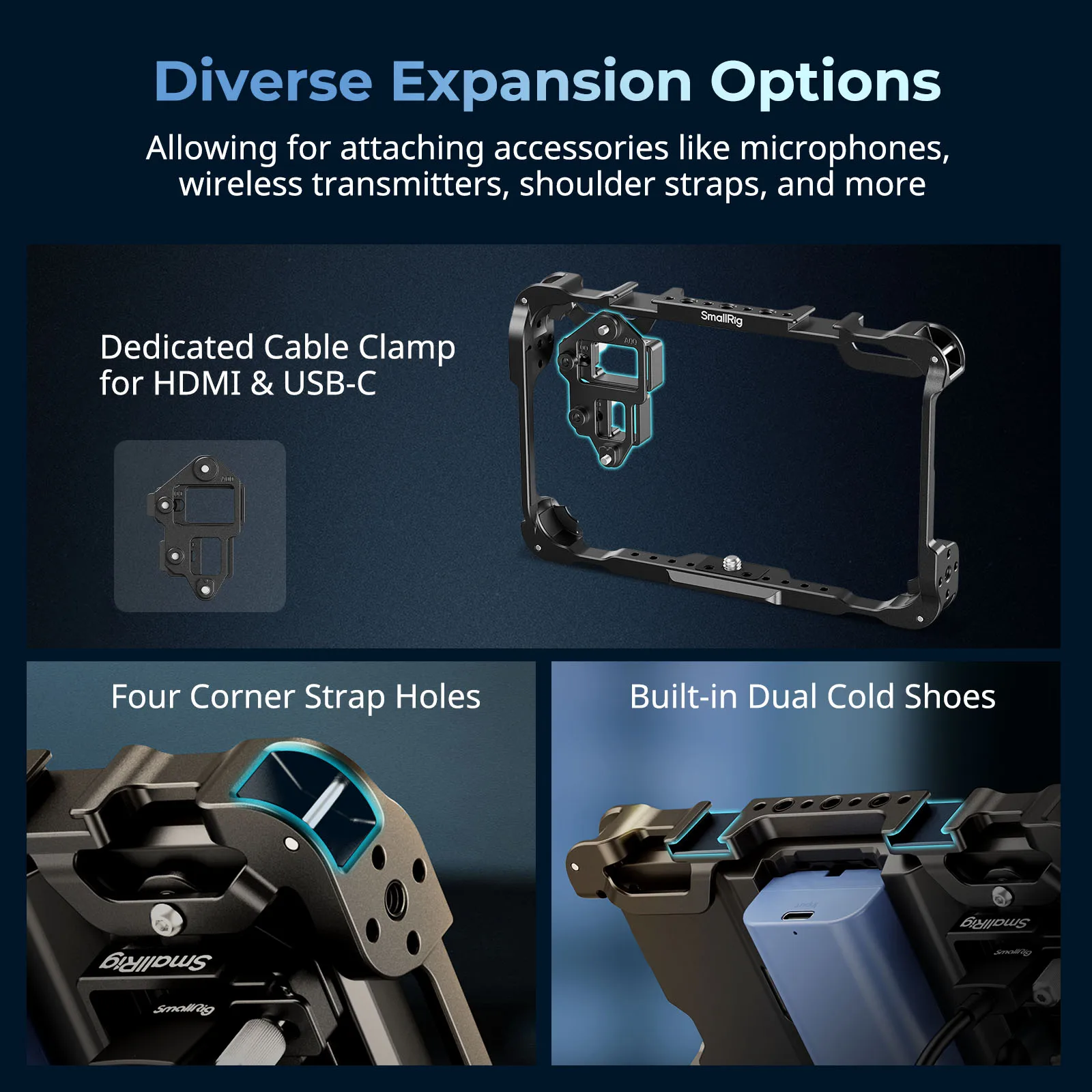 Atomos SHINOBI Smallrig専用ケージとサンフード付き Atomos SHINOBI Smallrig専用ケージとサンフード付き