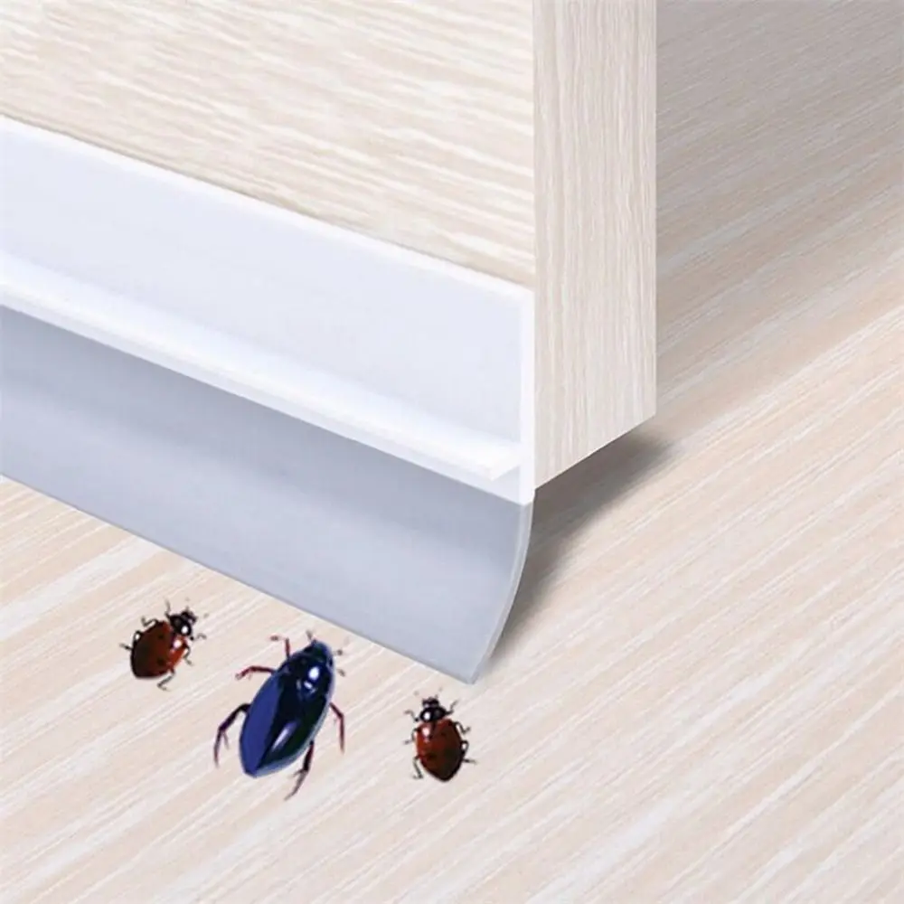 Description Picture 2 of itemNew PVC Door Seal Strip Anti Collision Flexible Weatherstrip Soundproof Self Adhesive Door Draft Stopper Door