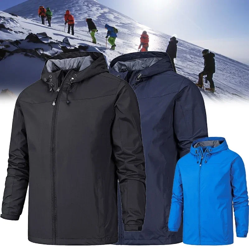

New Men Soft Shell Mountaineering Jacket Outdoor Camping Hiking Climbing Coat Waterproof Windproof Jackets 2024 Male Clothing