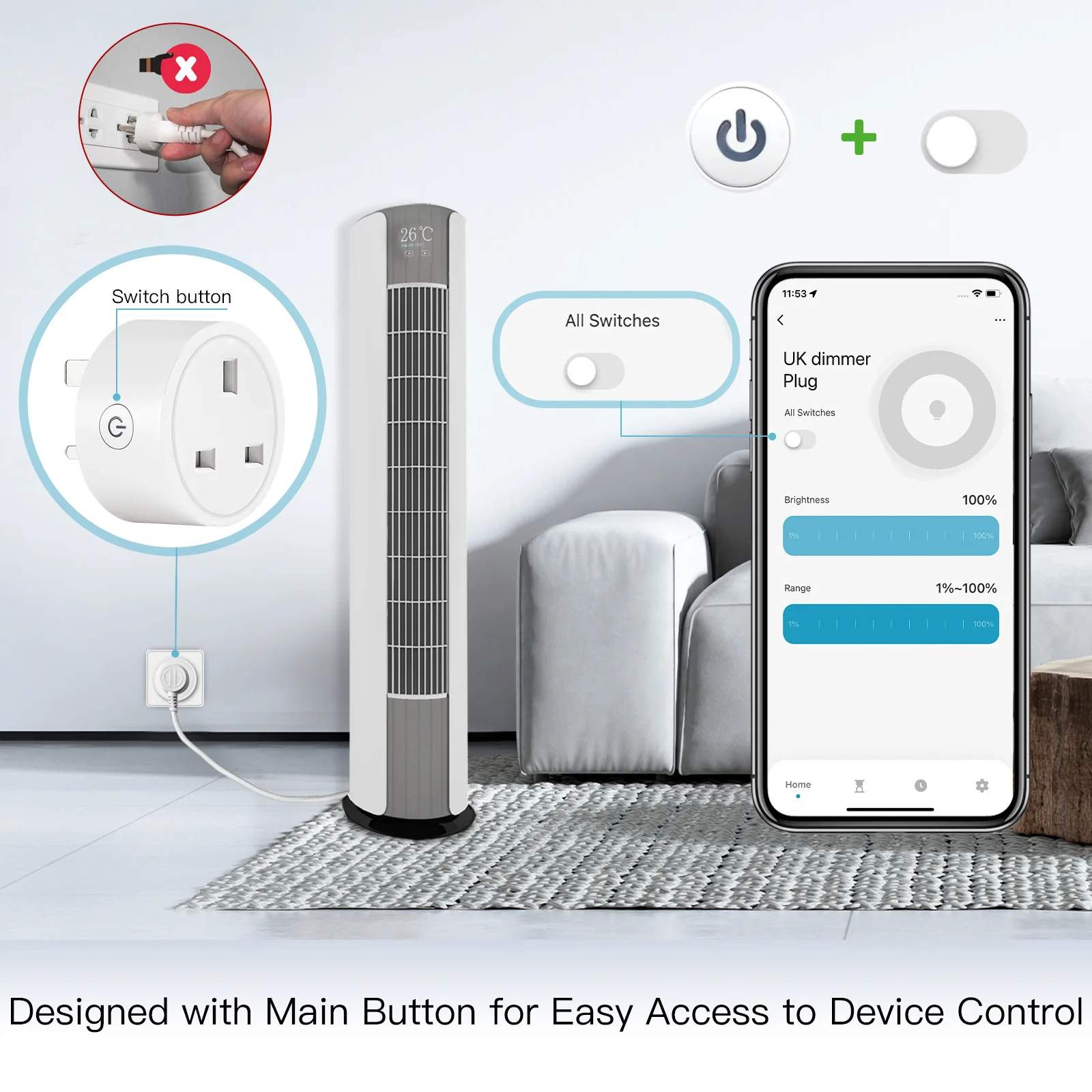 Tuya Wifi Smart Dimmer Socket EU/US/UK Electrical Outlet Timing Switch Voice Control Alexa Google Home Wireless Power Plug