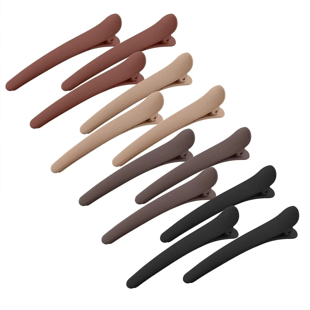 12 PCS Hair Clips for Styling Sectioning 3.1 Inch Matte Alligator Hair Clips Hair Barrettes No Crease Duck Girls Hair Accessorie
