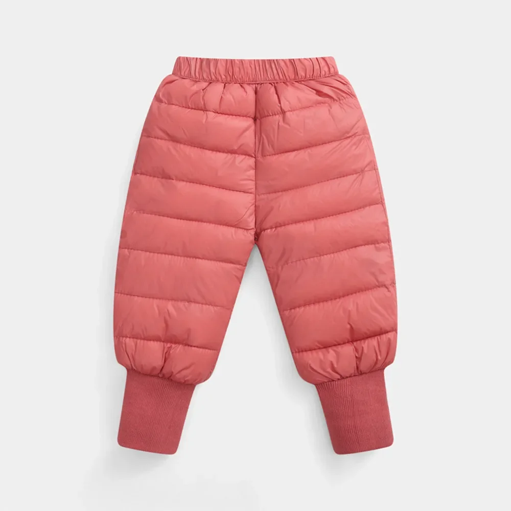 Boys Girls Down Cotton Pants Padded Thick Warm Waterproof Elastic Waist Trousers Kids Baby Toddler Winter Ski Sport Clothing New
