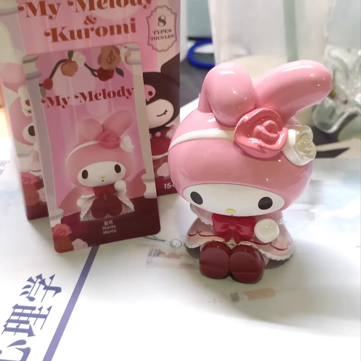 Sanrio Kuromi My Melody Peluche Kawaii Cartoon Cute Dolls Rose And Piaget Collection Anime Model Model Toys For Girl Birthday Toy