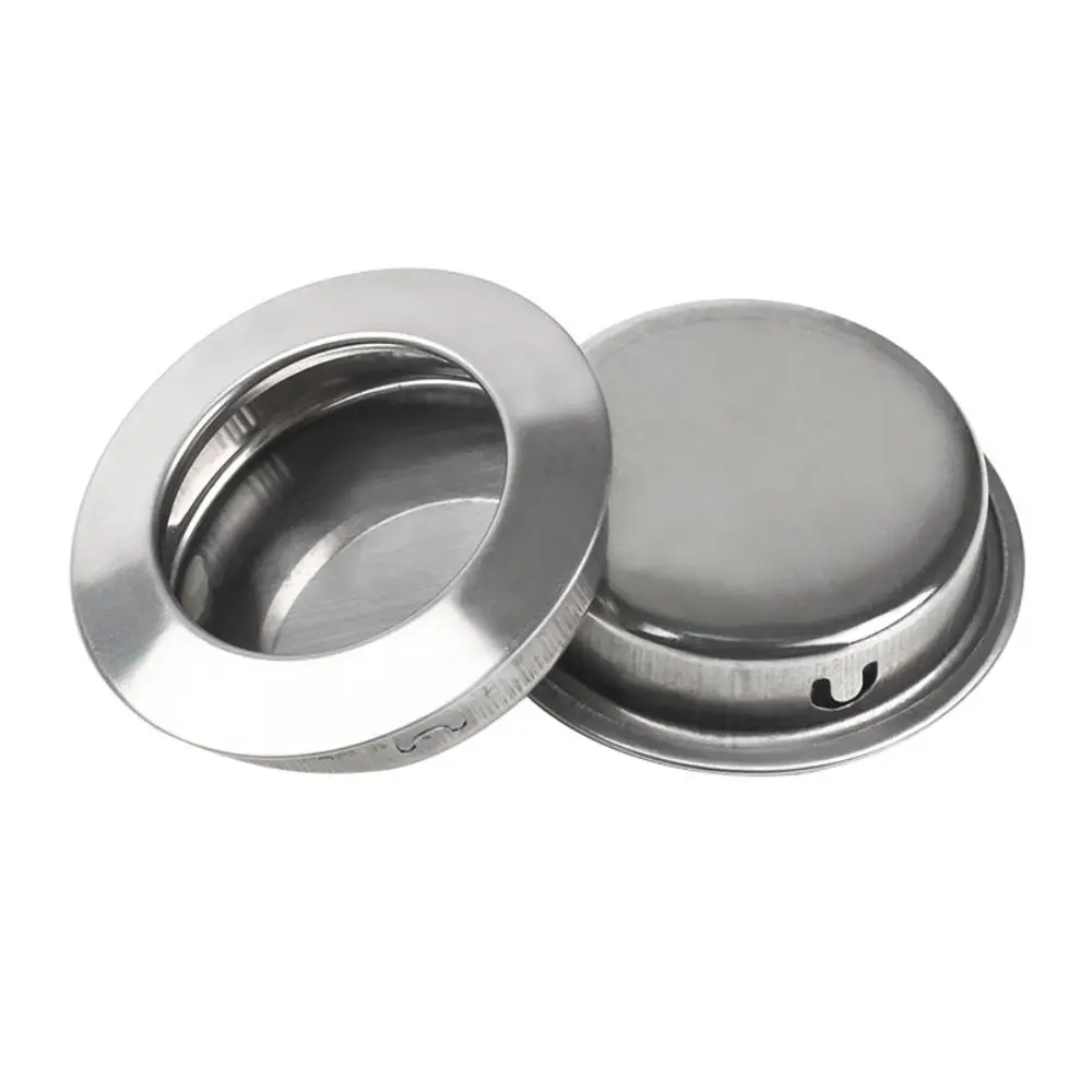 Description Picture 2 of itemDoor Handles Stainless Steel Door Knobs Recessed Invisible Handle Cabinet Pulls Proof Door Round Sliding Handle Pull