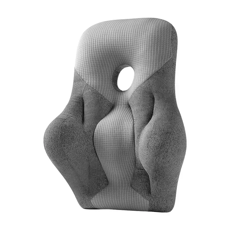 Lumbar support cushion ergonomic lumbar support solid color chair back artifact household items massage lumbar pillow