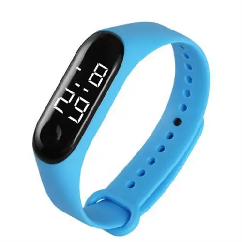 M3 Led Watch Color Screen Smart Sports Bracelet Running Swimming Waterproof Touch Heart Rate Men's And Women's Silicone Watch 
