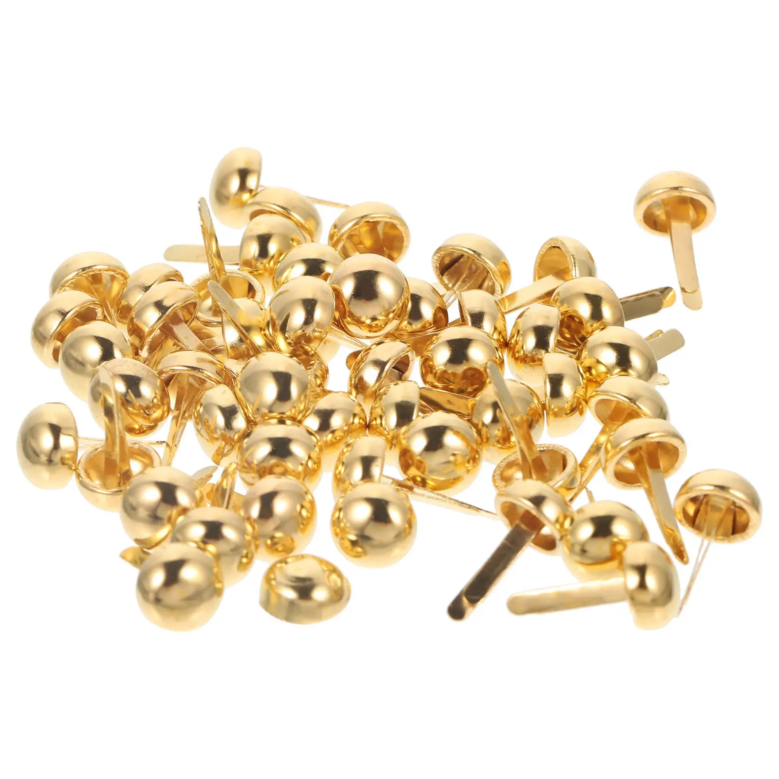 100개 종이 브래드 장식 핀 금속 소형 고정핀 스크랩북킹 카드 DIY 공예 종이 택 네일