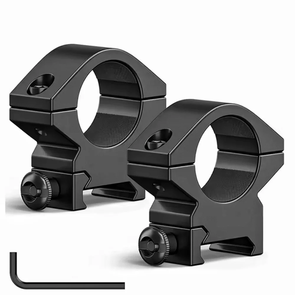 Hunting Rifle Scope Mounts Ring For Dia 25.4/30mm Tube Scopes 11/20mm Dovetail Picatinny Rail Tactical Flashlight Mount 2PCS