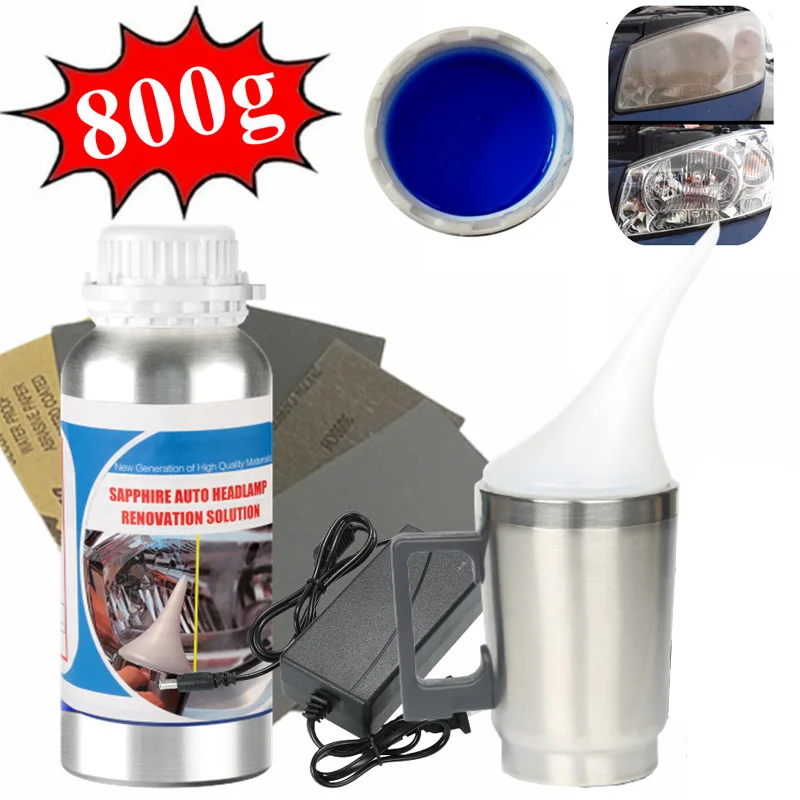 

Car Headlight Scratch Oxidation Old Vague Polish Restoration Set Steam Cleaner Head Light Headlamp Lens Restore Restoration Kit