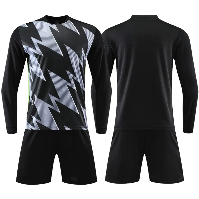 2 Pieces Sportswear Men Kid Long Sleeve Soccer Jersey Set DIY 22/23 New Season Team Soccer Training Match Sports Uniform