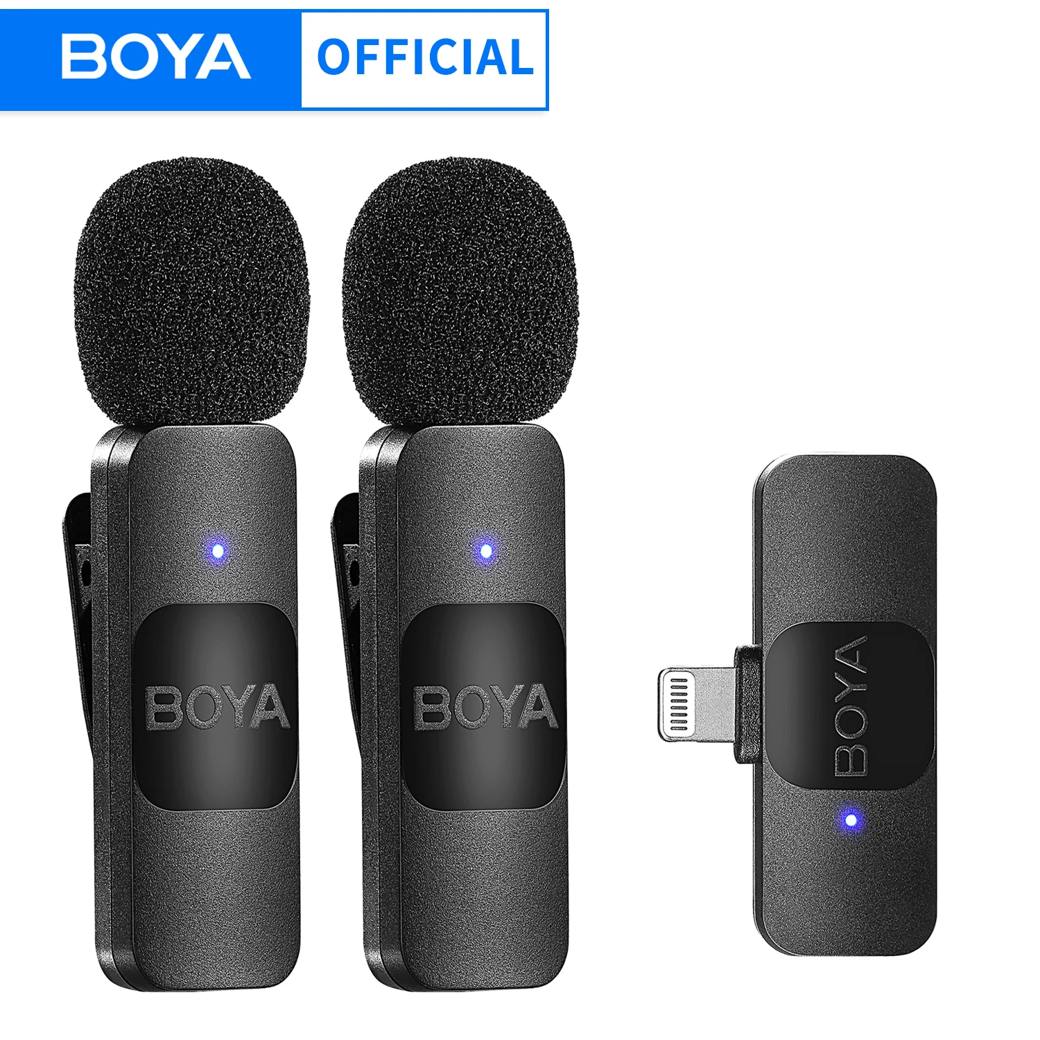 BOYA BY-V Professional Wireless Lavalier Mini Microphone for iPhone iPad Android Live Broadcast Gaming Recording Interview Vlog 1