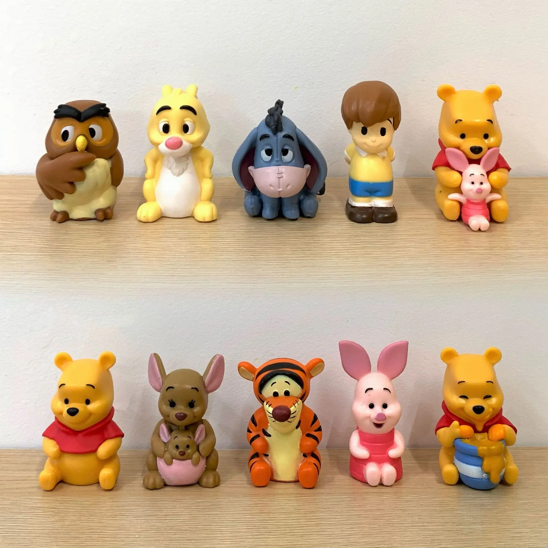 10 Stuks Cartoon Winnie De Pooh Actie Figuur Hobby Pooh Beer Tijger Eeyore Biggemodel Schattige Poppen Geschenken Voor Kinderen Collectie