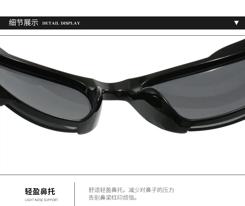 Neue Y2K Sport Punk Sonnenbrille Frauen Designer Platz Goggle Männer Luxus Marke Sonnenbrille Bunte Spiegel Mode Brillen – Detail 13