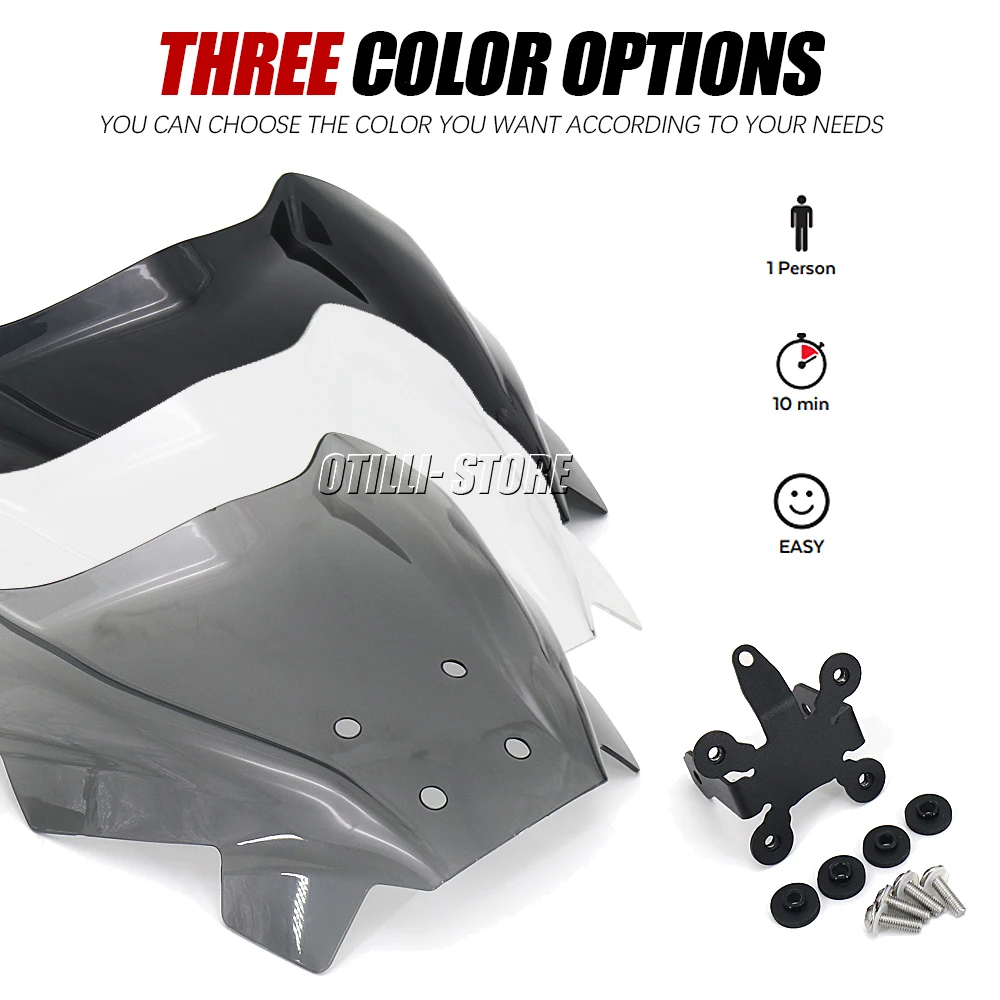 NEW For Honda CB1000R 2018 - 2020 CB650R 2019 2020 Windscreen Windshield Wind Deflector with Bracket CB 650 1000 R Accessories silicone license plate frame