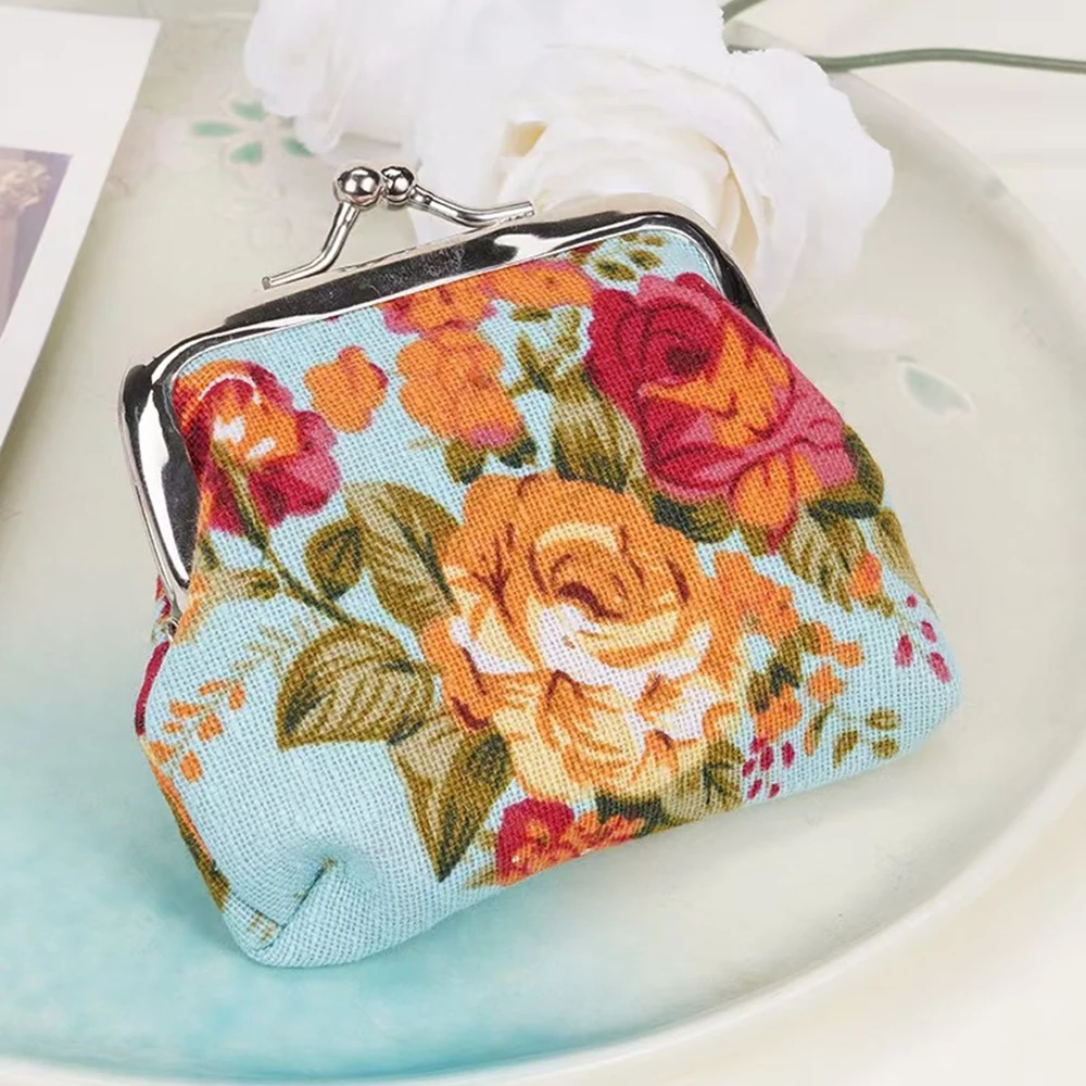 1PCS Fashion Rose Coin Purses Holder Women Mini Change Wallets Girl Money Bag Coin Bag Children Zipper Small Pouch Key Pockets