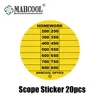 Marcool Scope DOPE Sticker Scope Sticker Recording drop Yellow 10pcs/20pcs Hunting Optics Accessoires 5