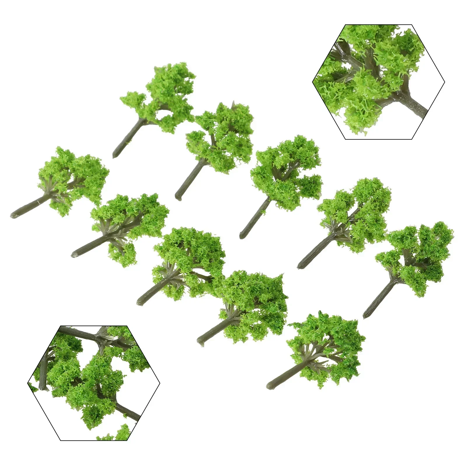 10pcs Mini Model Trees Artificial Miniature Tree Scenery Railroad Decoration Building Landscape Accessories
