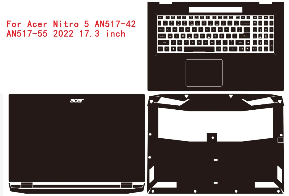 Acer Nitro 5 17 AN517 AN517-42 AN517-55 AN517-52 AN517-54 AN517-41 AN517-51 용 프리 컷 노트북 비닐 데칼 커버 스티커 스킨