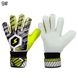 Adult Kids Football Soccer Goalkeeper Goalie Full Finger Hand Protection Gloves Anti-Collision Anti-Slip Breathable Comfortable