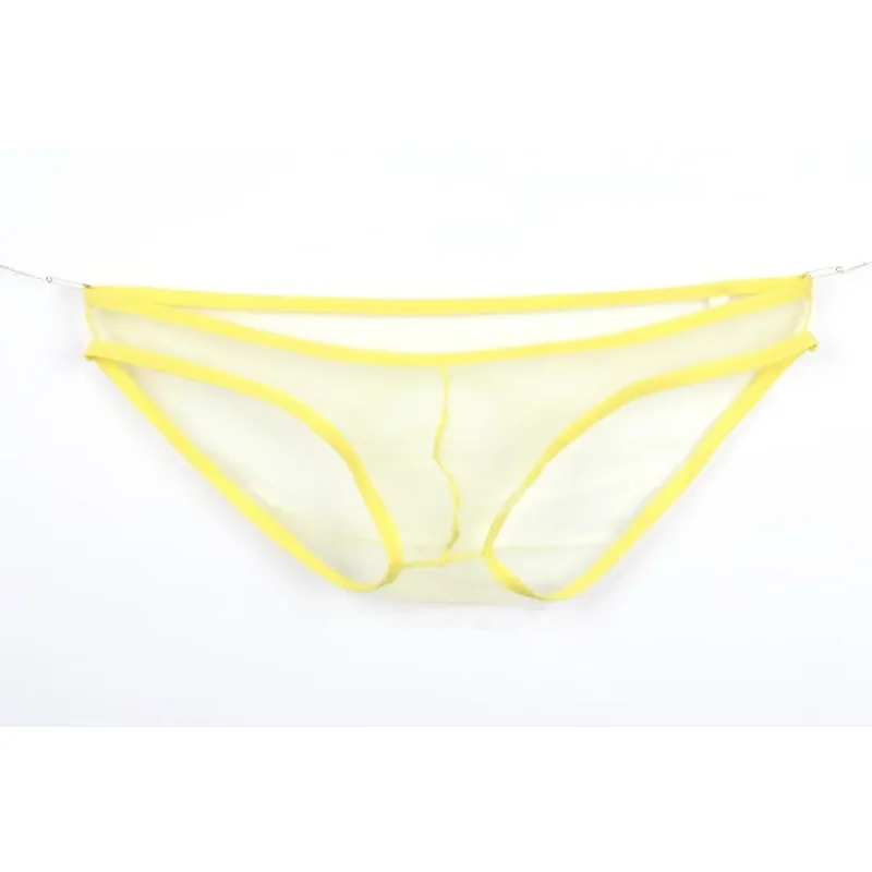 Men's underwear, gauze bag, low rise Briefs, solid color, European code C-034 4