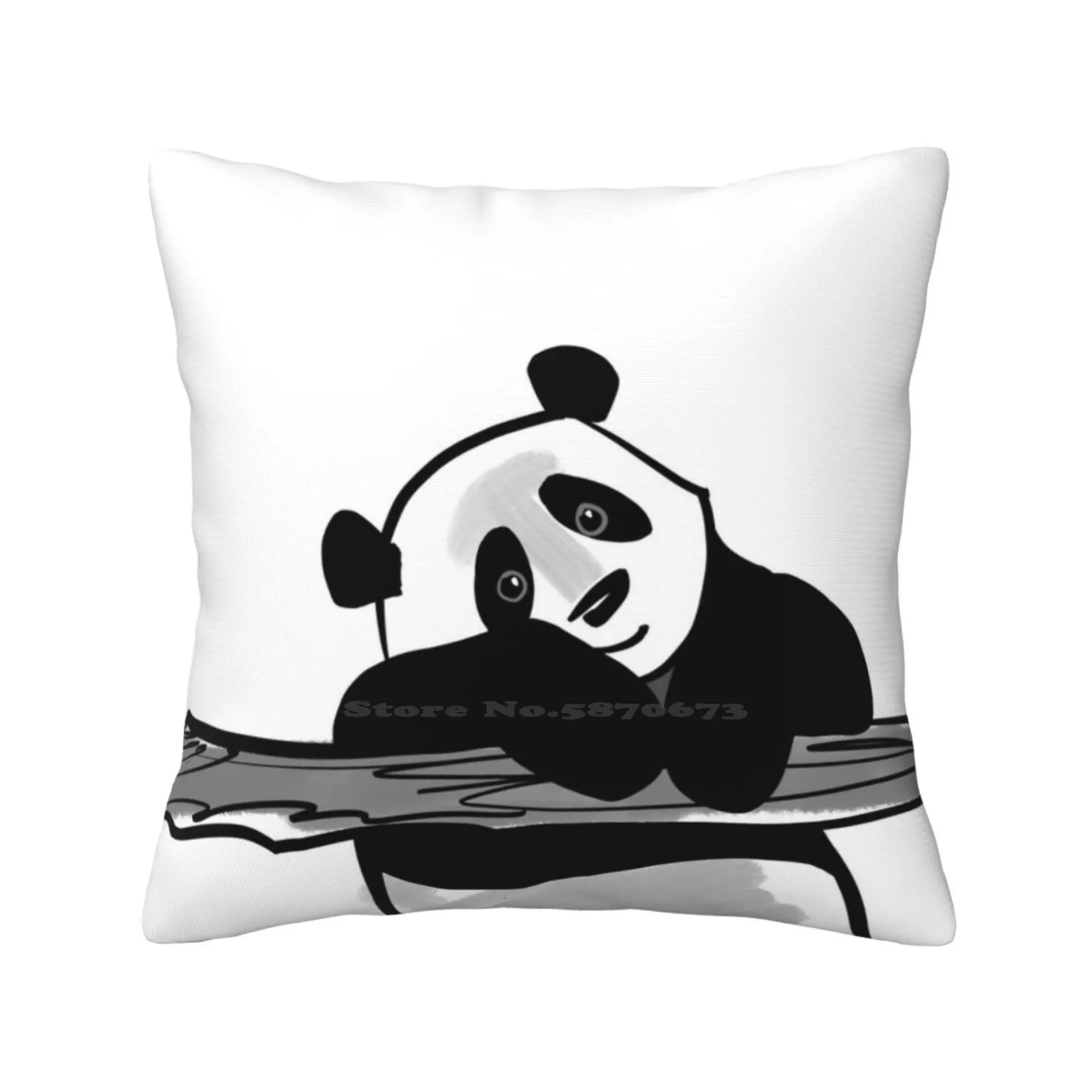 

Panda Meets Friends Pillowslip Pillowcase Panda Cutie Animal Asia Funny Symbol Bear Black And White Nature Trend