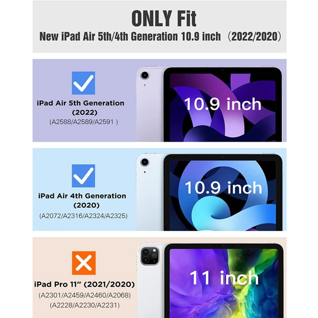 Coque pour iPad Air de 5e génération 2022, étui à support magnétique à  triple pliage solide pour iPad Air de 4ème génération 2020,iPad Pro 11 2018  - AliExpress