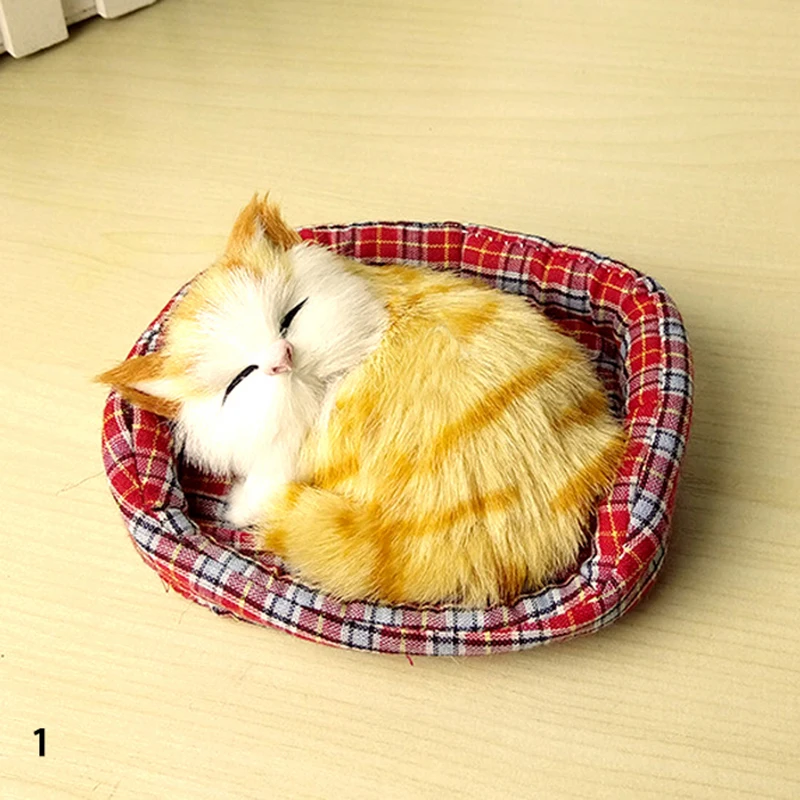 Ciieeo Simulated Cat In Slippers Toy - Realistic Sleeping Kitten Doll With Meow Sound, Kids Home Decor - View #2
