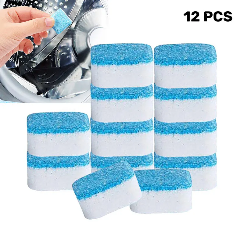 Washing Machine Cleaner 12Pcs Deep Cleaning Tablets For Front Loader & Top  Load Washer Laundry Tub Safe Deodorizer Clean Inside - AliExpress