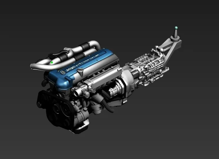 1/24 1/18 Japan Car Toyo Model Engine 2Jz Supra Garage Scene Decor