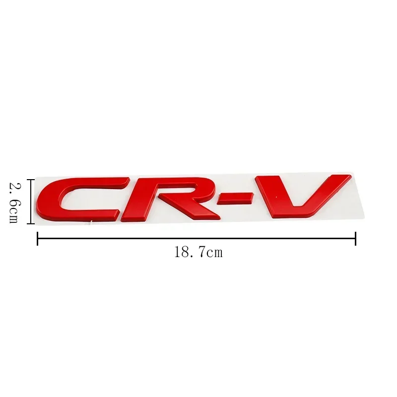 18.7cm 금속 자동차 스티커 혼다 CR-V 로고 2023 2017 2011 리어 테일게이트 엠블럼 데칼 액세서리용 사이드 펜더 배지 스타일링