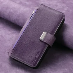 Premium 2 - in - 1 Detachable Leather Flip Case with 360° Protection for Oneplus Ace 5 (PURPLE)