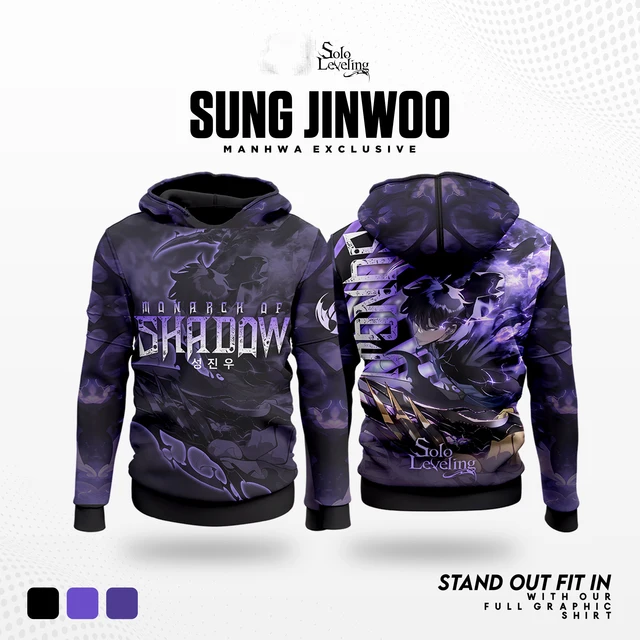Popular Solo Leveling Hoodies 3D Sung Jin-Woo Print Cosplay Anime Sweatshirts Autumn/Winter New Men Women Tracksuit Y2k Pullover 4