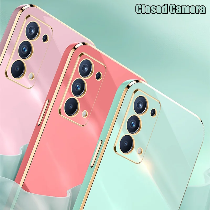 Realme 8 4G 5G Realme 8 5 6 7 3 Pro V13 용 케이스, 소프트 실리콘 충격 방지 커버 도금 케이스
