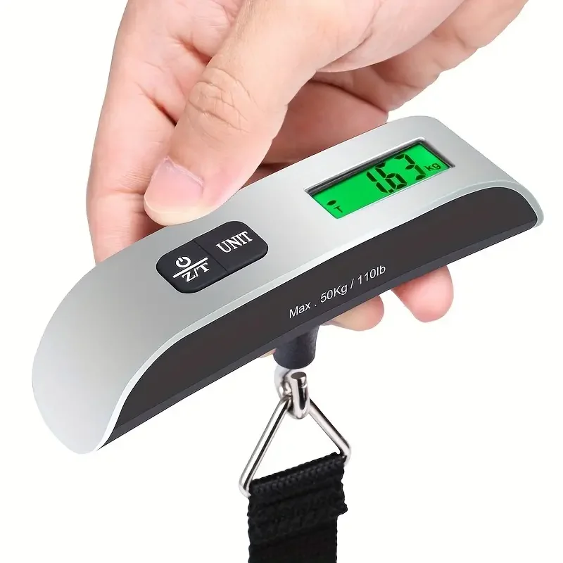 Luggage Scale Luggage Weight Scale Hanging Scale Digital Luggage Scale 110lbs Hanging Baggage LCD Display Portable Suitcase Weighing Scale Travel Luggage Weight Tool