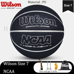 Original Wilson Basketball Size 7 PU and Leather High Quality Standard Basketball Ball Outdoor or Indoor Training for Sports